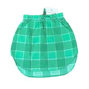Never a wallflower track skirt green cotton chambric women’s size XS